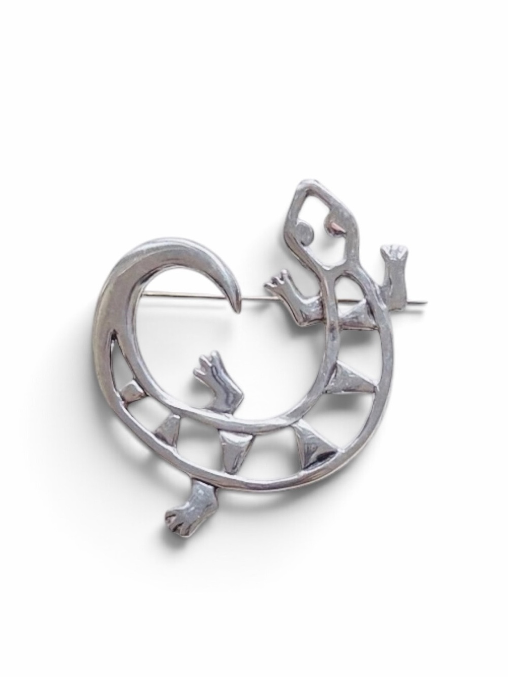 Belinda Woody Vintage .925 Sterling Silver Navajo Native American Lizard Pin